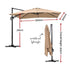 Instahut 3m Tilting Cantilever Outdoor Umbrella - Beige