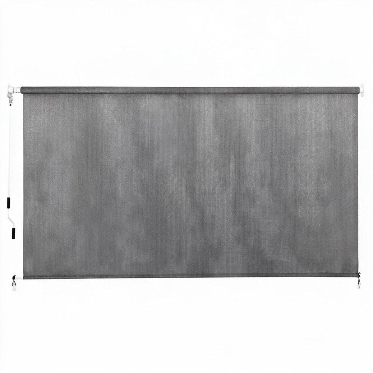 Instahut 3X2.5M HDPE Straight Drop Awning Outdoor Roller Blind Shade Screen Grey | Home & Garden > Shading > Awnings