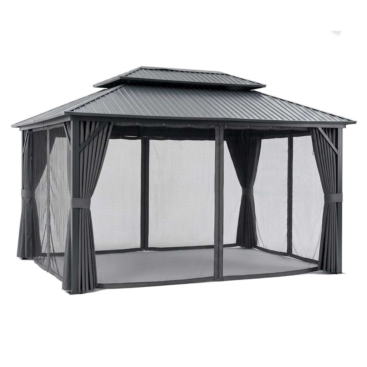 Instahut 3x4.25m Gazebo Hardtop Steel Roof Outdoor Pavilion | Home & Garden > Shading > Canopies & Gazebos