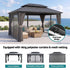 Instahut 3x4.25m Gazebo Hardtop Steel Roof Outdoor Pavilion | Home & Garden > Shading > Canopies & Gazebos
