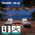 Instahut 4.57m Double-Sided Solar LED Outdoor Umbrella - Brown