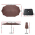 Instahut brown 4.57m double-sided solar LED umbrella - additional product image 3