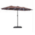 Instahut brown 4.57m double-sided solar LED umbrella - additional product image 2