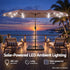 Instahut 4.57m Double-Sided Solar LED Umbrella with Base - Brown – product gallery image 5