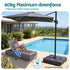 Instahut 60kg Fillable Cantilever Umbrella Base with Wheels 84cm