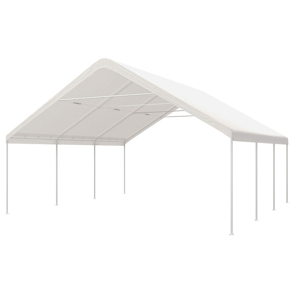 Instahut Carports 6x6m Carport Kits Steel Shelter Gazebo Canopy Garage Portable Garden Shed - Outdoorium