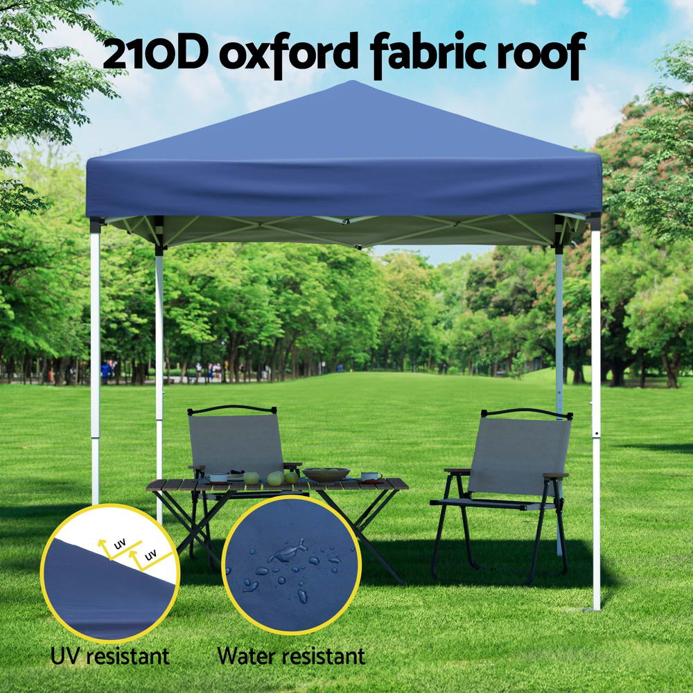 Instahut Gazebo 2x2m Outdoor Patio Garden Marquee Shade Blue - Outdoorium