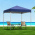 Instahut Gazebo 2x2m Outdoor Patio Garden Marquee Shade w/ Base Pods Blue - Outdoorium