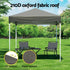 Instahut Gazebo 2x2m Outdoor Patio Garden Marquee Shade w/ Base Pods Grey - Outdoorium