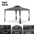 Instahut Gazebo Marquee 3m Outdoor Event Tent Camping Party Mesh Wall Canopy Grey | Outdoorium
