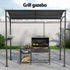 Instahut Gazebo Outdoor BBQ Grill Patio Garden Marquee Shade Shelter Shelf Hooks Grey | Outdoorium