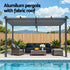 Instahut Gazebo Outdoor Garden Pergola Aluminium Frame Adjustable Canopy 3x4m Grey | Outdoorium