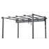 Instahut Gazebo Outdoor Garden Pergola Aluminium Frame Adjustable Canopy 3x4m Grey | Outdoorium