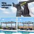 Instahut Gazebo Outdoor Garden Pergola Aluminium Frame Adjustable Canopy 3x4m Grey | Outdoorium