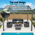 Instahut Gazebo Outdoor Garden Pergola Aluminium Frame Adjustable Canopy 3x4m Grey | Outdoorium