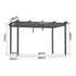 Instahut Gazebo Outdoor Garden Pergola Aluminium Frame Adjustable Canopy 3x4m Grey | Outdoorium