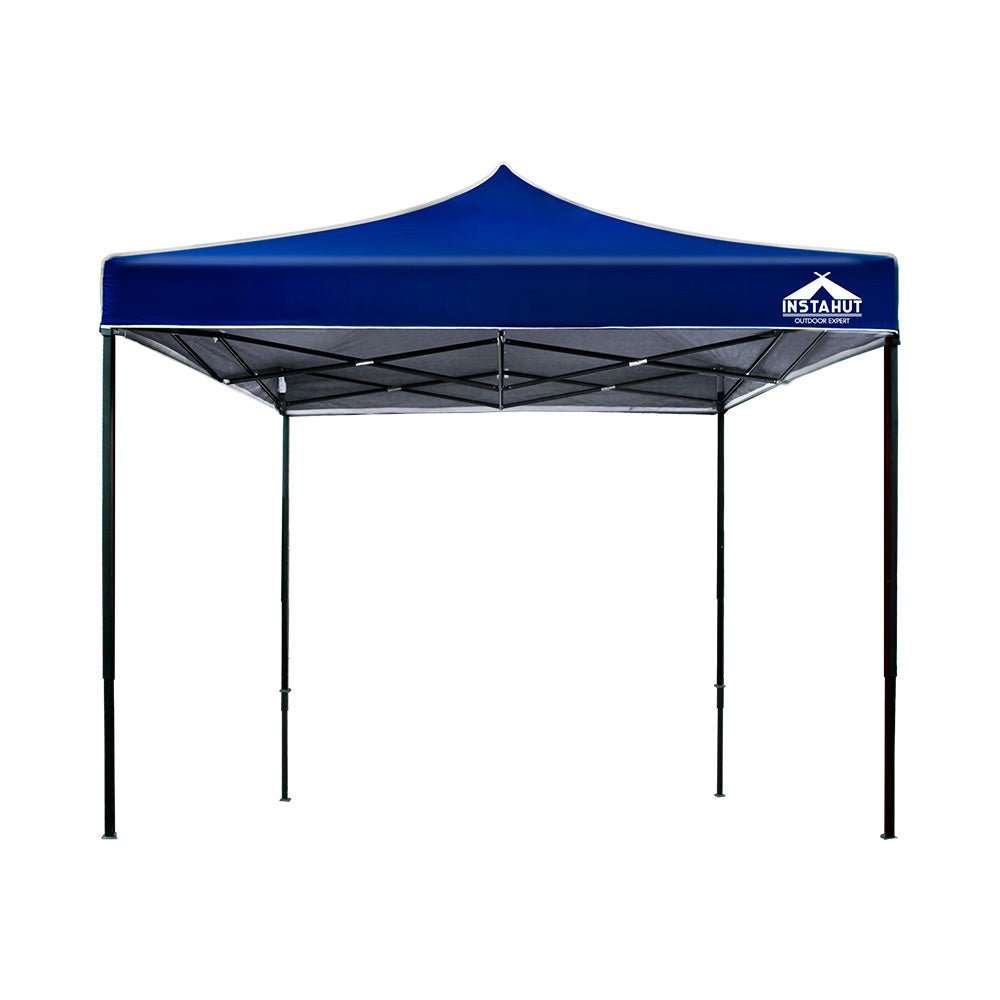 Instahut Gazebo Pop Up Marquee 3x3m Folding Tent Wedding Outdoor Camping Canopy Gazebos Shade Blue - Outdoorium