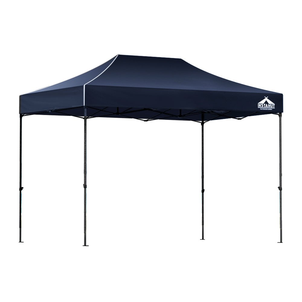 Instahut Gazebo Pop Up Marquee 3x4.5m Folding Tent Wedding Outdoor Camping Canopy Gazebos Shade Navy - Outdoorium