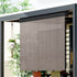 Instahut 2.1X2.5M Outdoor Blinds Awning Roll Down Retractable Knit Fabric Outdoor Blinds Window Shade Brown - Outdoorium