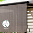 Instahut 2.1X2.5M Outdoor Blinds Awning Roll Down Retractable Knit Fabric Outdoor Blinds Window Shade Brown - Outdoorium