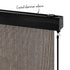 Instahut 2.1X2.5M Outdoor Blinds Awning Roll Down Retractable Knit Fabric Outdoor Blinds Window Shade Brown - Outdoorium