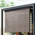 Instahut 3X2.5M Outdoor Blinds Awning Roll Down Retractable Knit Fabric Outdoor Blinds Window Shade Brown - Outdoorium
