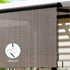 Instahut 3X2.5M Outdoor Blinds Awning Roll Down Retractable Knit Fabric Outdoor Blinds Window Shade Brown - Outdoorium