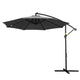 Instahut Outdoor Umbrella 3M Cantilever Beach LED Garden Shade Patio Charcoal | Outdoorium