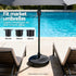 Instahut Outdoor Umbrella Base Weight Round Plastic Pole Holder 30 - 48mm Beach | Outdoorium