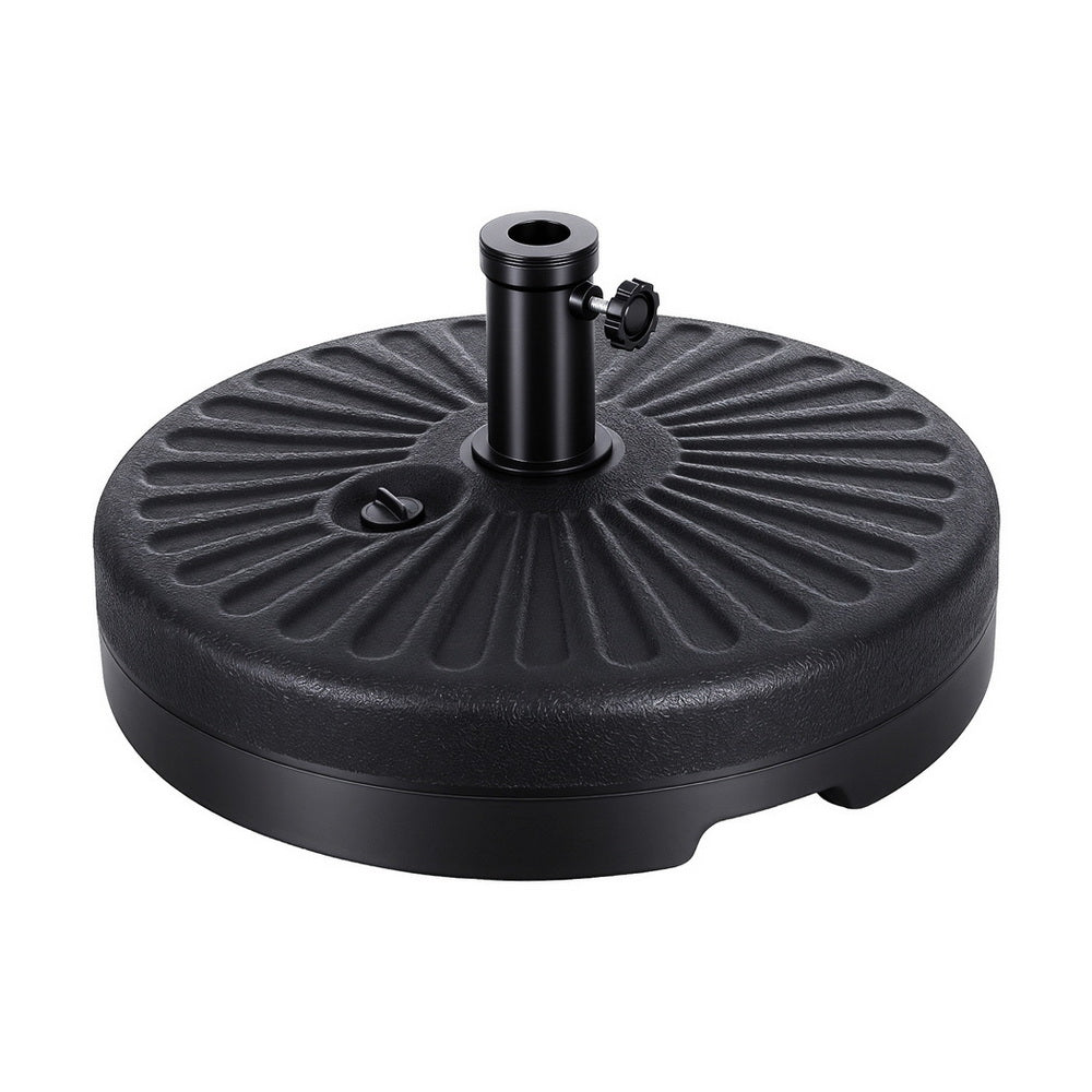 Instahut Outdoor Umbrella Base Weight Round Plastic Pole Holder 30 - 48mm Beach | Outdoorium