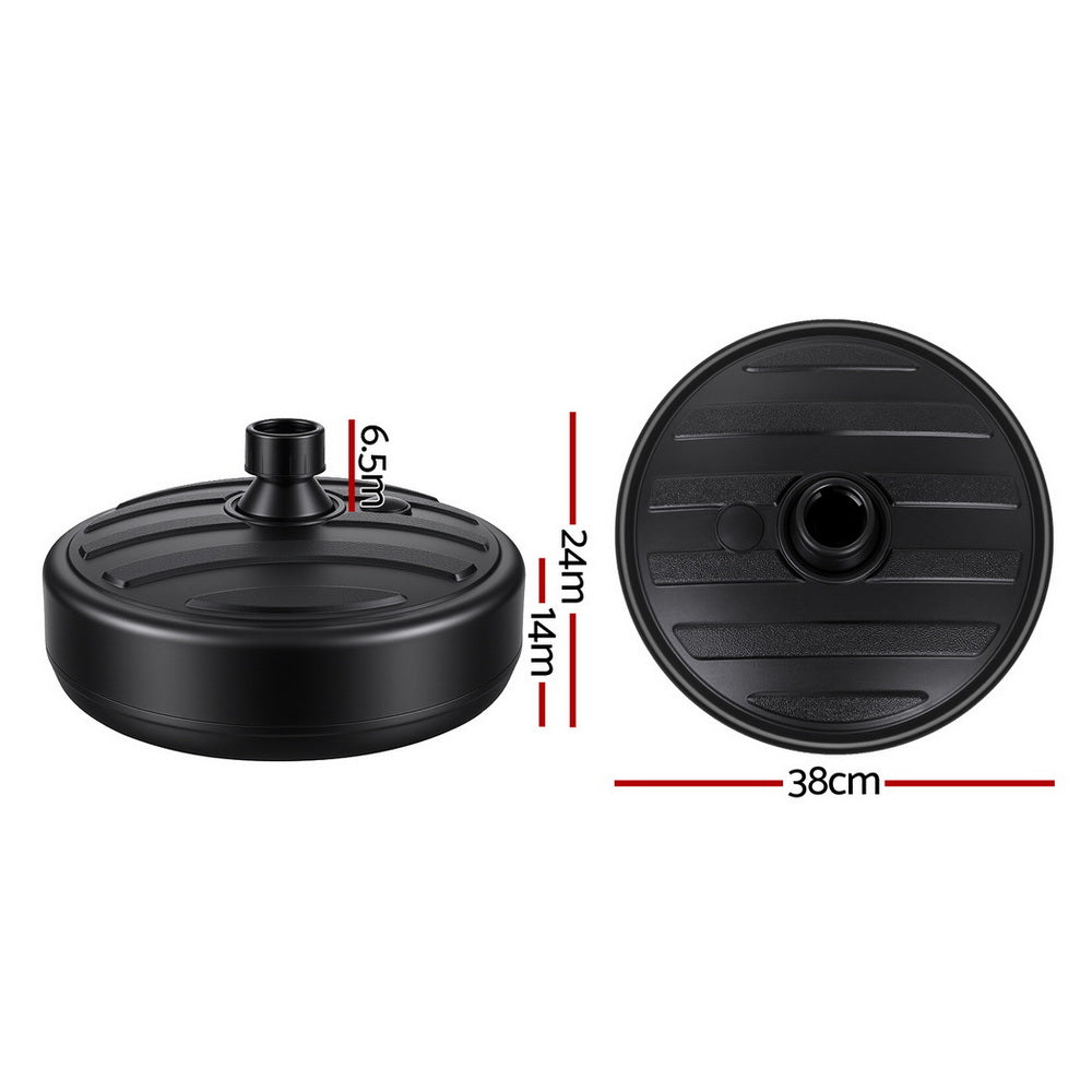 Instahut Outdoor Umbrella Base Weight Round Plastic Pole Holder 35 - 38mm Beach | Outdoorium