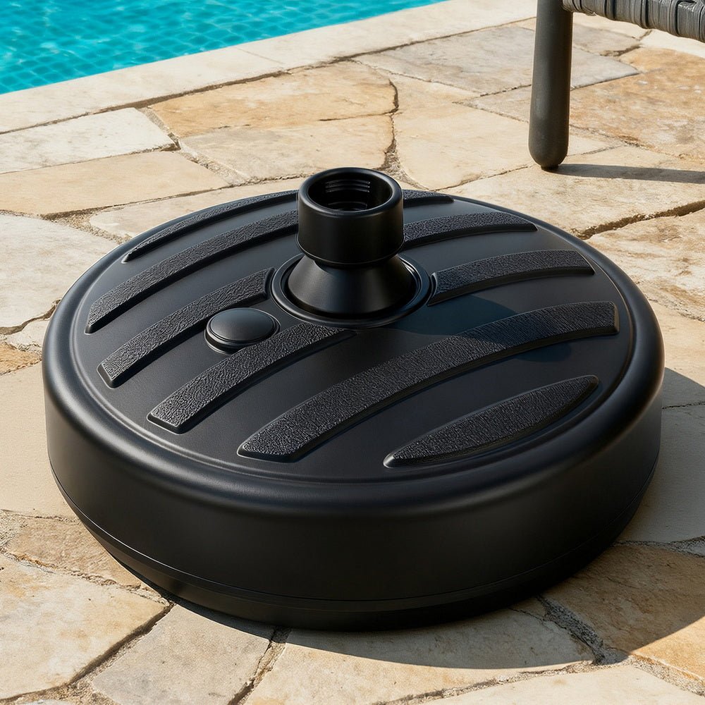 Instahut Outdoor Umbrella Base Weight Round Plastic Pole Holder 35 - 38mm Beach | Outdoorium
