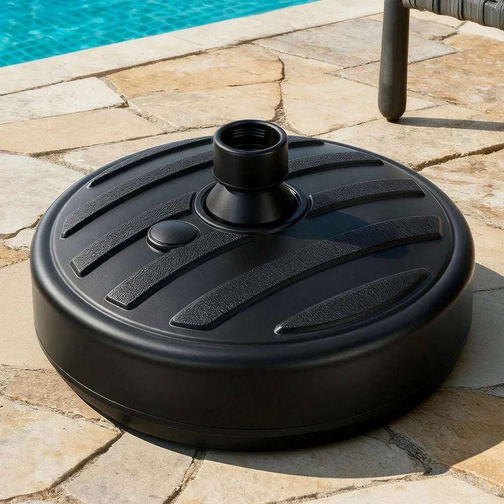 Instahut Outdoor Umbrella Base Weight Round Plastic Pole Holder 35-38mm Beach | Outdoor Umbrella