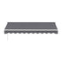 Instahut Retractable Folding Arm Awning Manual Sunshade 3.5M X 2.5M Grey | Home & Garden > Shading > Awnings