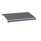 Instahut Retractable Folding Arm Awning Manual Sunshade 3.5M X 2.5M Grey | Home & Garden > Shading > Awnings