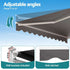 Instahut Retractable Folding Arm Awning Manual Sunshade 3.5M X 3M Grey | Home & Garden > Shading > Awnings
