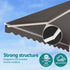 Instahut Retractable Folding Arm Awning Manual Sunshade 3.5M X 3M Grey | Home & Garden > Shading > Awnings