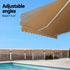 Instahut Retractable Folding Arm Awning Motorised Remoter Sunshade 2.5Mx2M Beige | Outdoorium