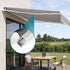 Instahut Retractable Folding Arm Awning Motorised Sunshade 2.5Mx2M Grey White | Outdoorium