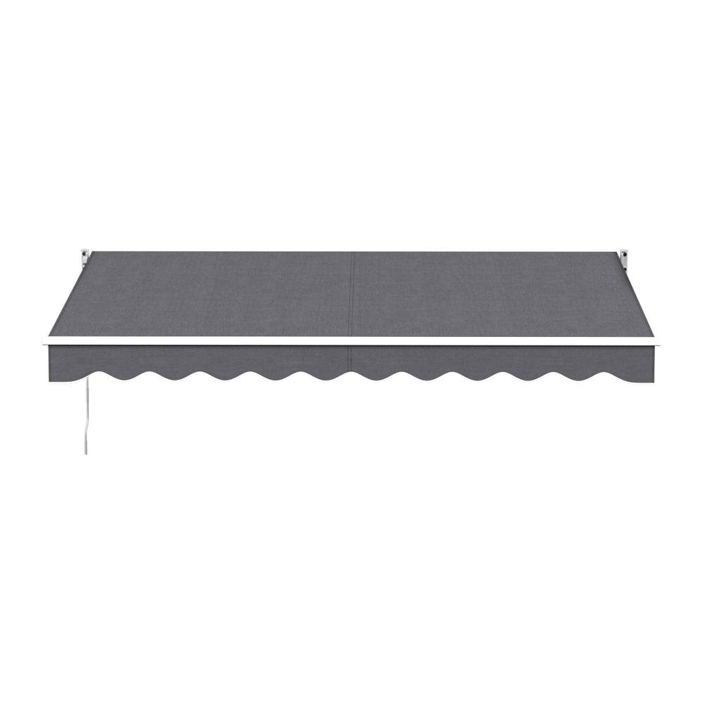 Instahut Retractable Folding Arm Awning Motorised Sunshade 3.5M X 2.5M Grey | Outdoorium