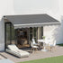 Instahut Retractable Folding Arm Awning Motorised Sunshade 3.5M X 2.5M Grey | Outdoorium
