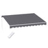 Instahut Retractable Folding Arm Awning Motorised Sunshade 3.5M X 3M Grey | Home & Garden > Shading > Awnings