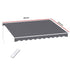 Instahut Retractable Folding Arm Awning Motorised Sunshade 3.5M X 3M Grey | Home & Garden > Shading > Awnings
