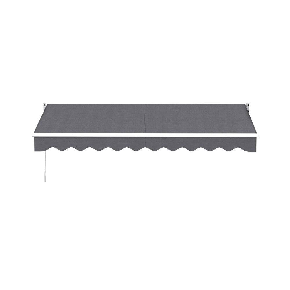 Instahut Retractable Folding Arm Awning Motorised Sunshade 3M X 2M Grey | Outdoorium