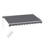 Instahut Retractable Folding Arm Awning Motorised Sunshade 3M X 2M Grey | Outdoorium