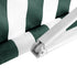 Instahut Retractable Folding Arm Awning Motorised Sunshade 3Mx2.5M Green White | Outdoorium