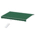Instahut Retractable Folding Arm Awning Motorised Sunshade 5Mx3M Dark Green | Home & Garden > Shading > Awnings