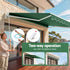Instahut Retractable Folding Arm Awning Motorised Sunshade 5Mx3M Dark Green | Home & Garden > Shading > Awnings