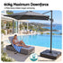 Instahut Roma 3m Cantilever Umbrella with Base - Charcoal – product gallery image 8