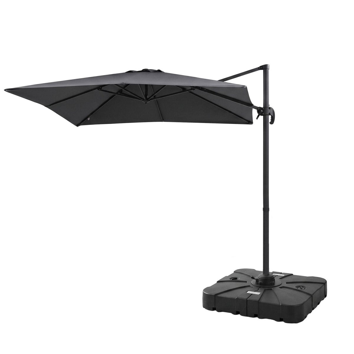 Instahut Roma charcoal 3m cantilever umbrella and base - additional product image 2
